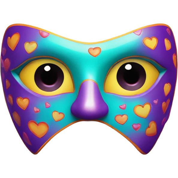 The mask heart eyes  emoji