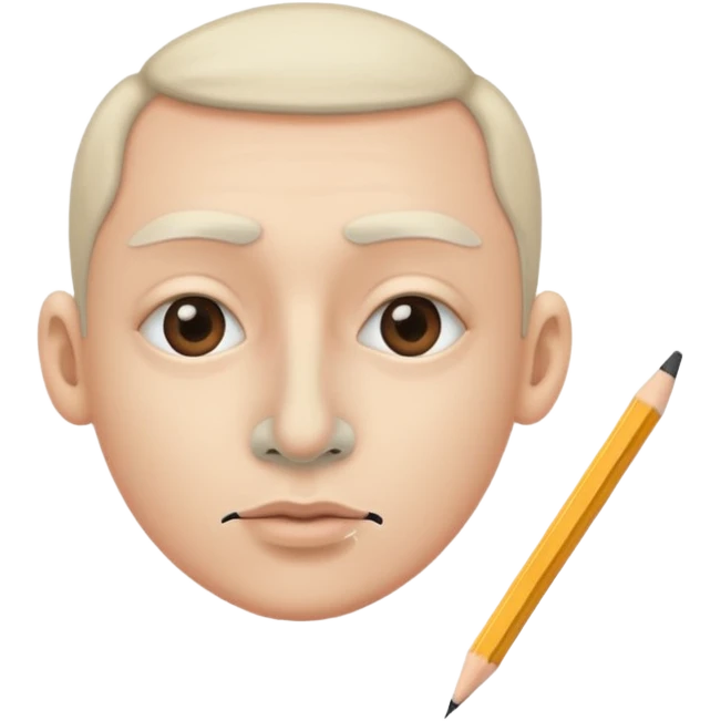 A person with 15 IQ The nose hás an Pencil over it emoji