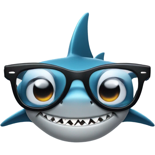 Shark with glasses  emoji