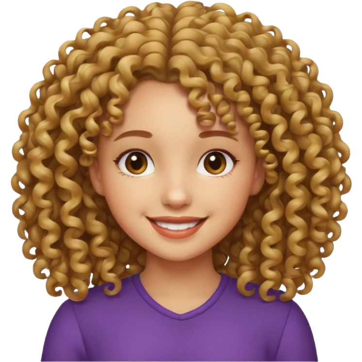Menina cacheada  emoji