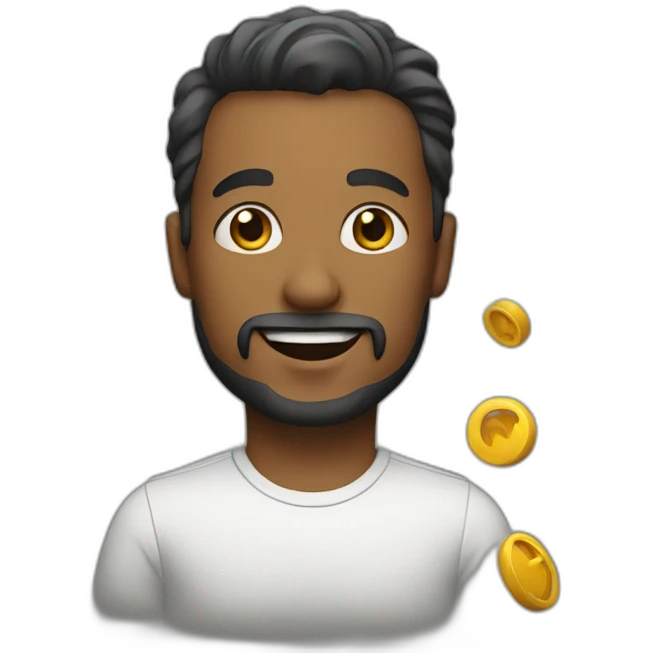 a man playing succor emoji