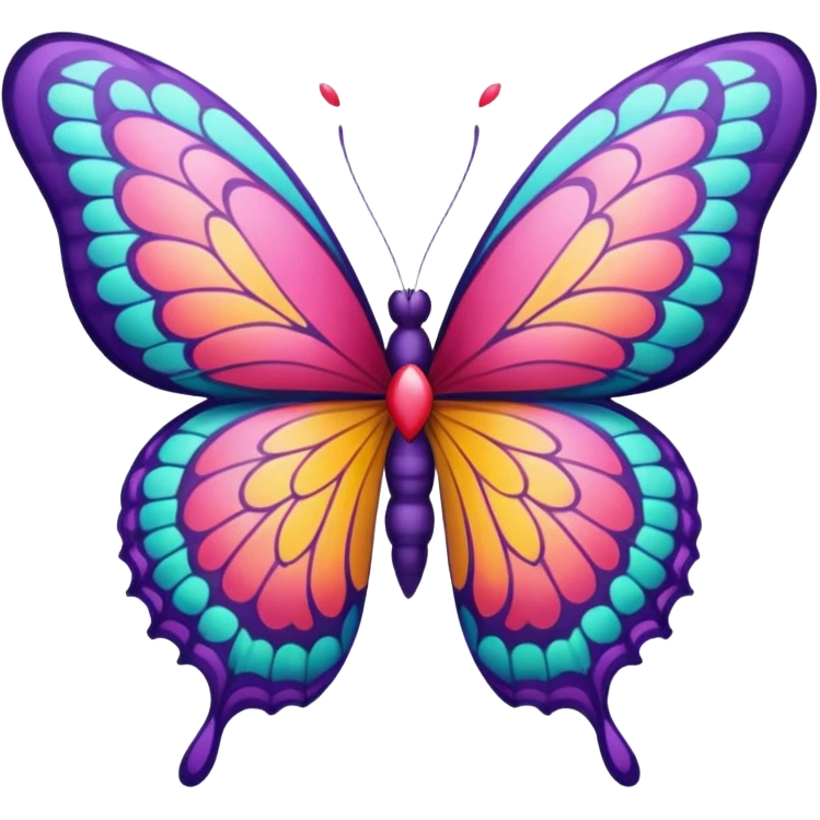 butterfly with heart emoji