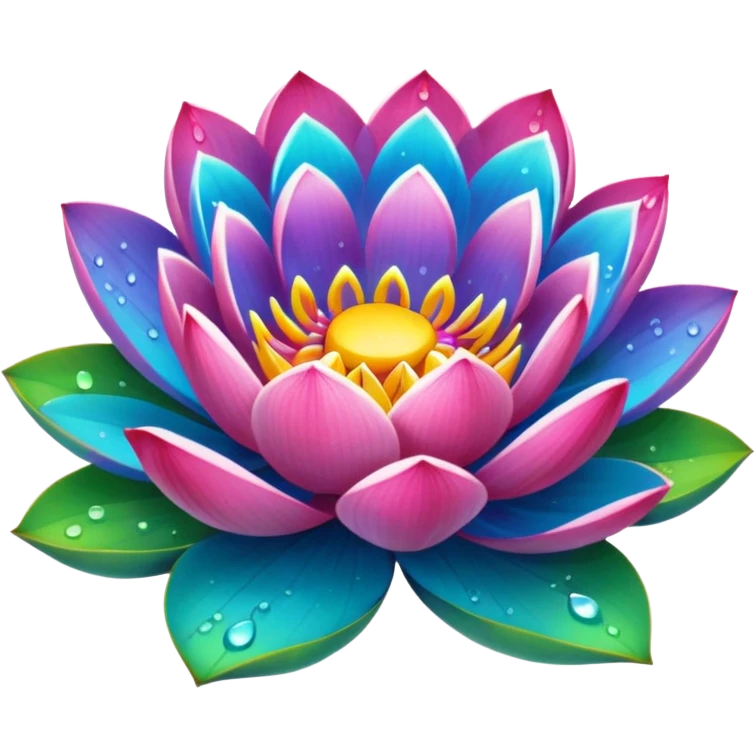 Rainbow lotus emoji