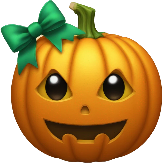 Pumpkin with bow emoji