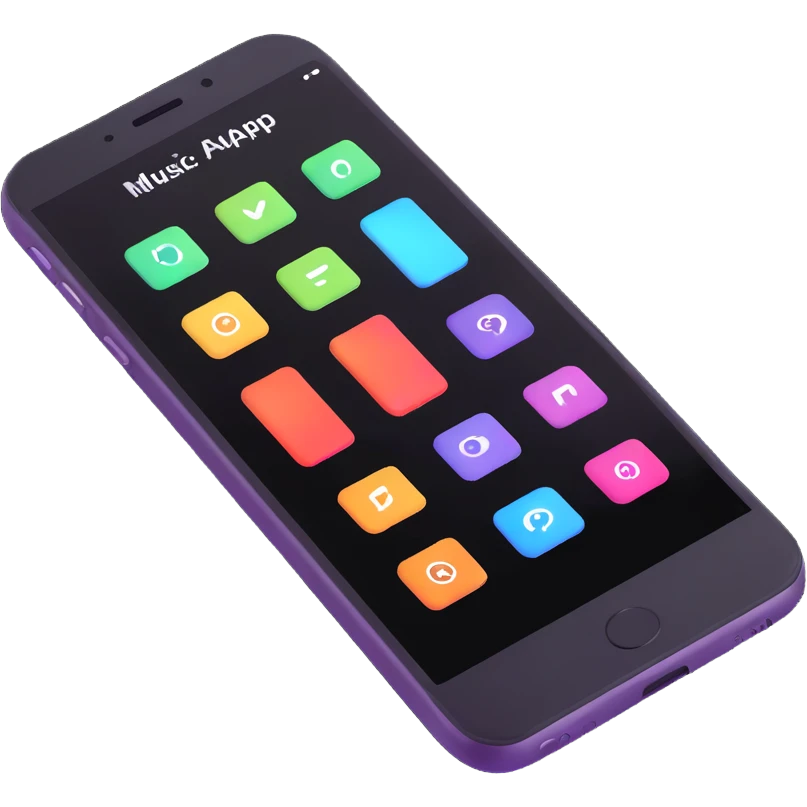 smartphone playing music app emoji