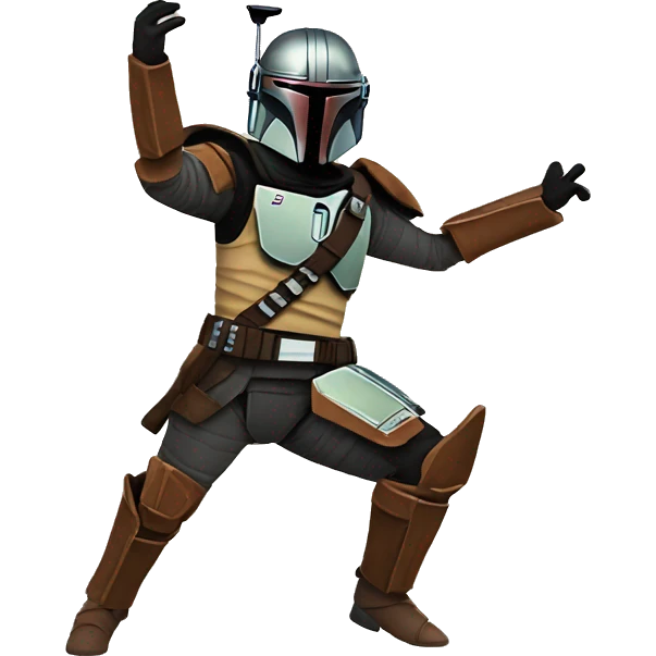 a mandalorian dancing emoji