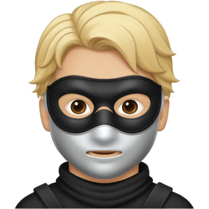 Robber man with blonde hair emoji