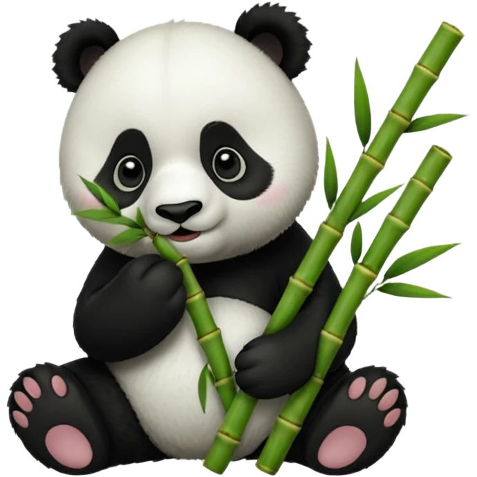 Panda eating bamboo emoji