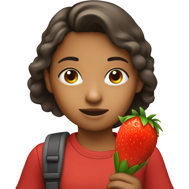 girl holding a red fla emoji