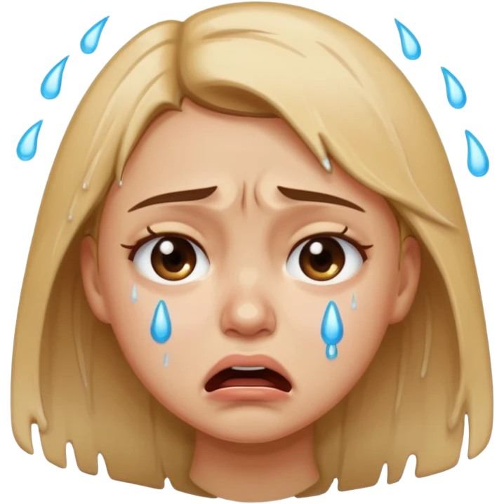 girl crying mad emoji