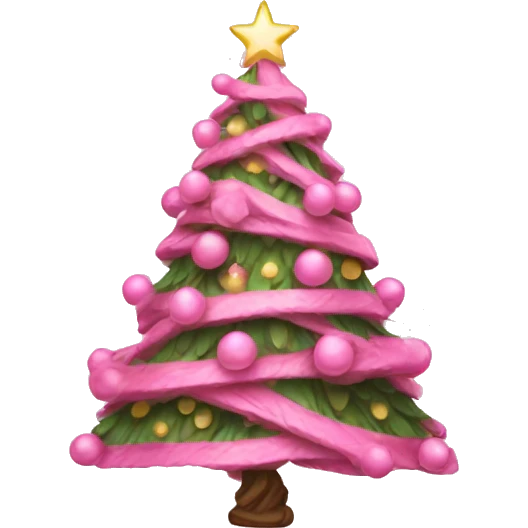 pink christmas tree emoji