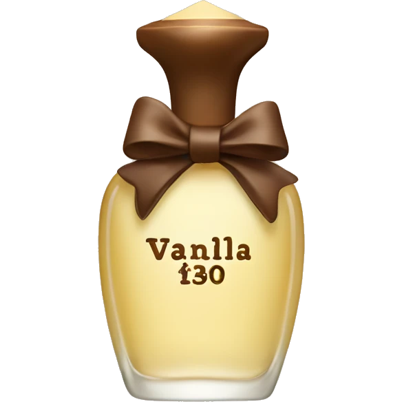 vanilla perfume with a brown bow emoji