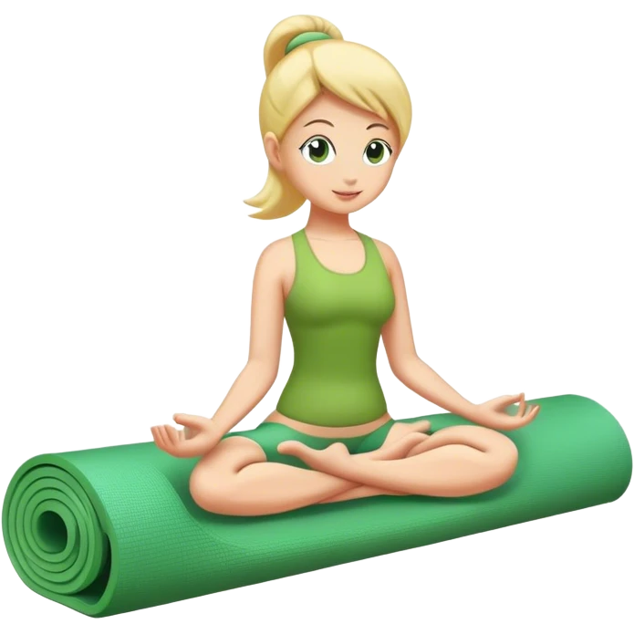 green yoga mat emoji