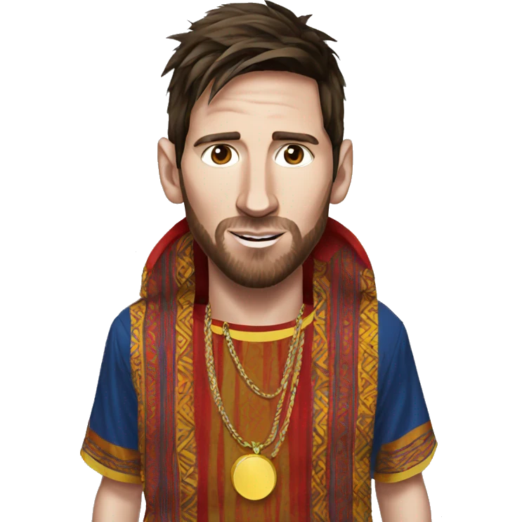 Messi with african clothes emoji