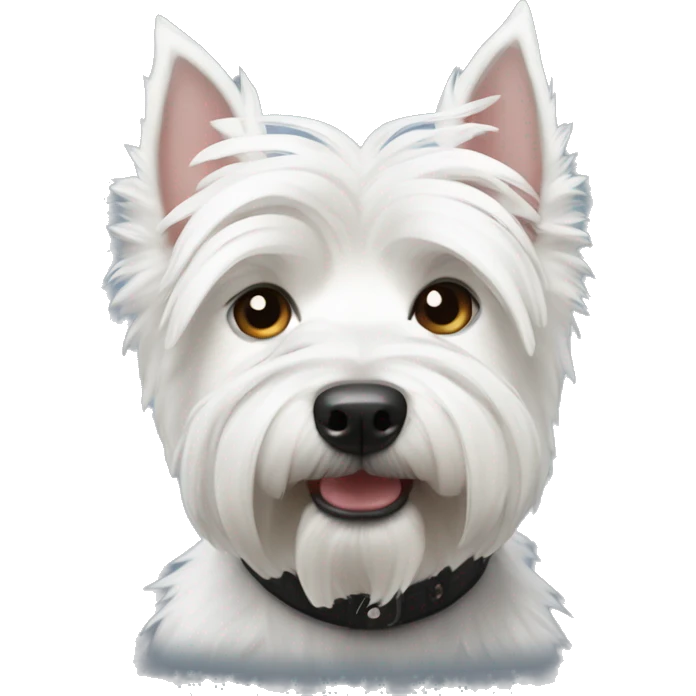 A Westie dog 很疑惑的表情 emoji