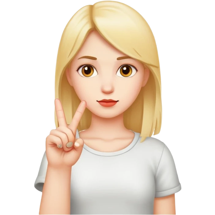 girl with middle finger emoji