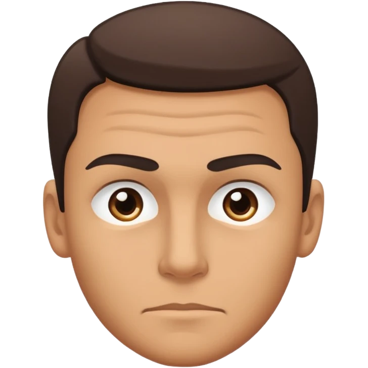Generate a sarcastic emoji or sticker in a minimal flat-design style.  
The emoji should display a confident “nah, not today” attitude:  
- raised eyebrow  
- slight smirk  
- subtle eye-roll or side glance  
- man emoji