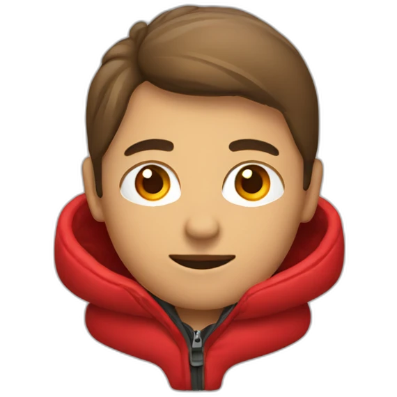 Person wearing a red body warmer emoji