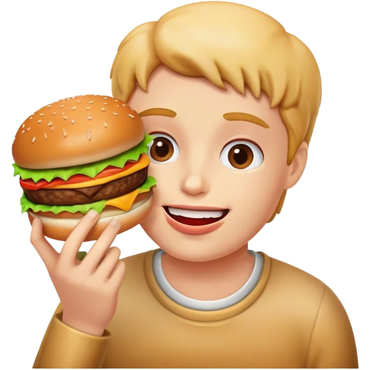 Eat a burger emoji