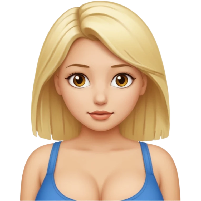 Hot blonde girl with big boobs emoji