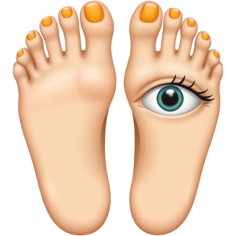 The foot emoji but everything EXCEPT the toes are the eye emoji emoji