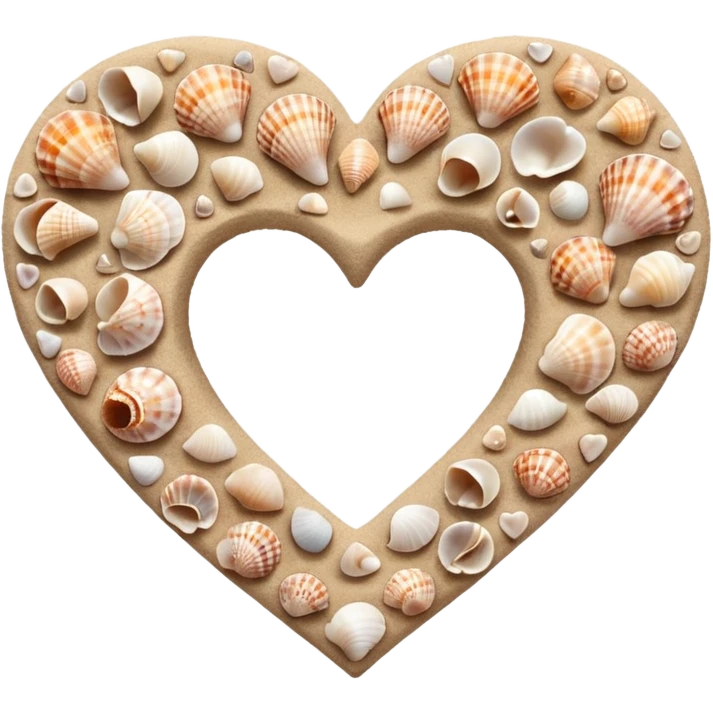 beach themed heart emoji
