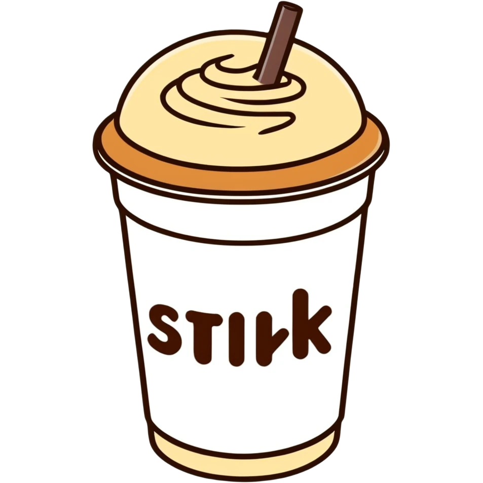 Brown ice coffee emoji
