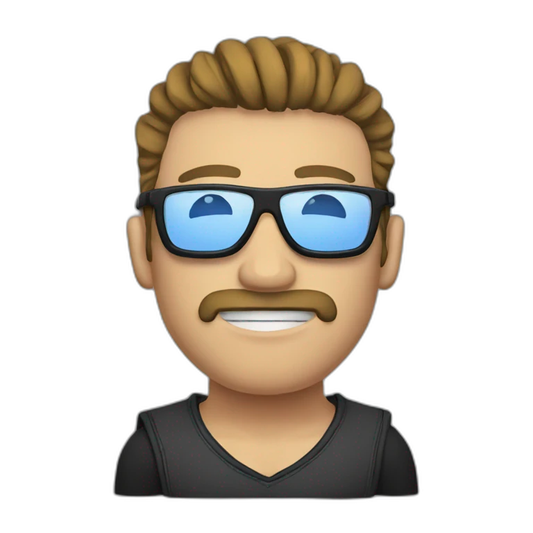 Combattant  MMA avec lunette emoji