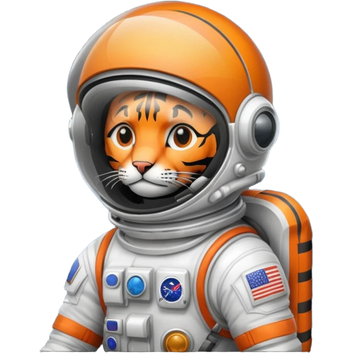 closed helmet astronaut riding tiger emoji