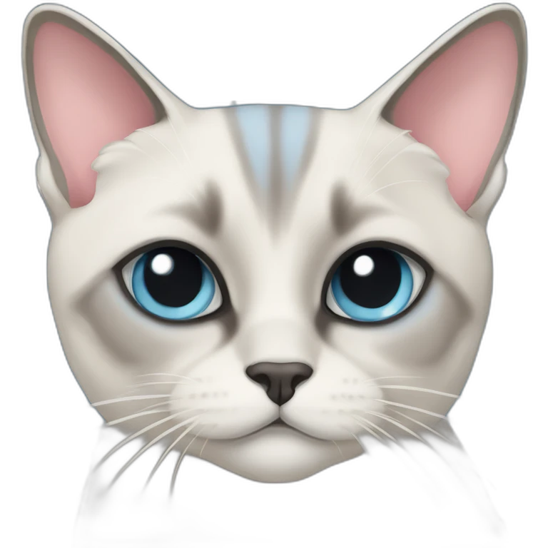 Blue Tabby Point siamese cat christmas emoji