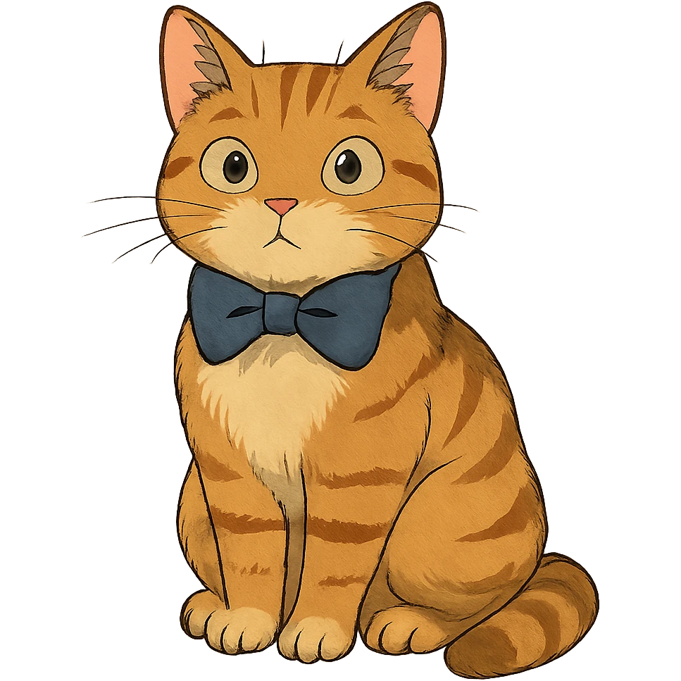 cat with a bowtie emoji