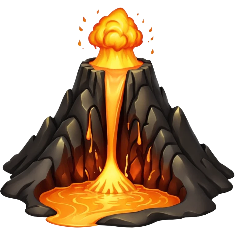 Volcano gold emoji