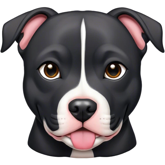 Pit bull dog black  emoji