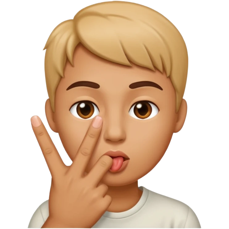 a kissing face showing middle finger  emoji