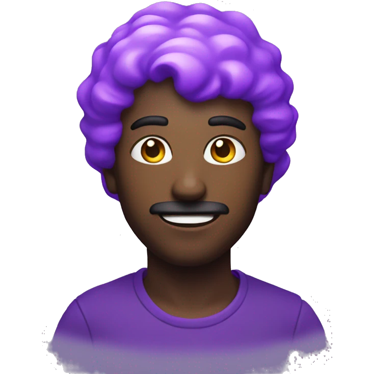 Man with glowing purple aura emoji