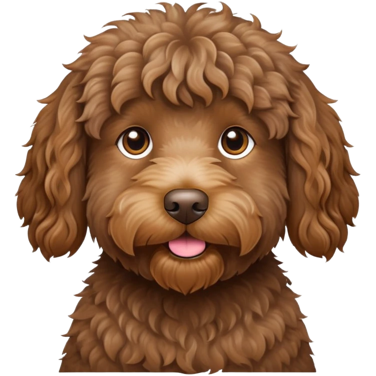 Brown hairy labradoodle emoji