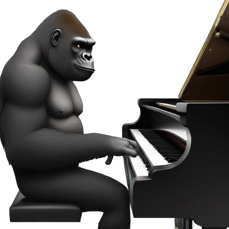 gorilla playing piano from Sing movie emoji