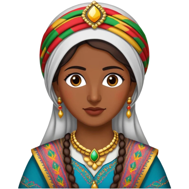 Kurdish woman with traditional clothing emoji