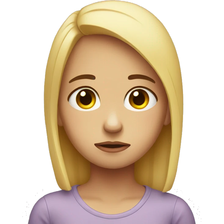 sad girl emoji
