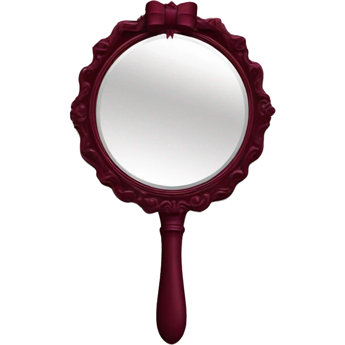 Vintage mivintage mirror with handle and burgundy bow emoji