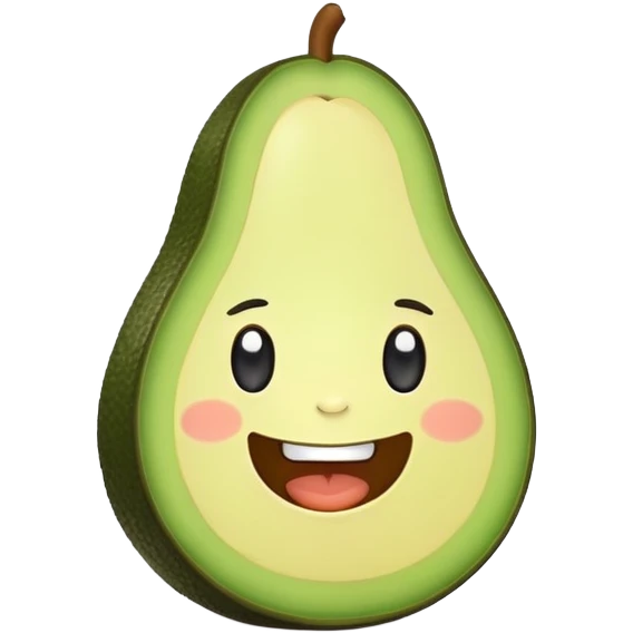 a cute happy avocado emoji