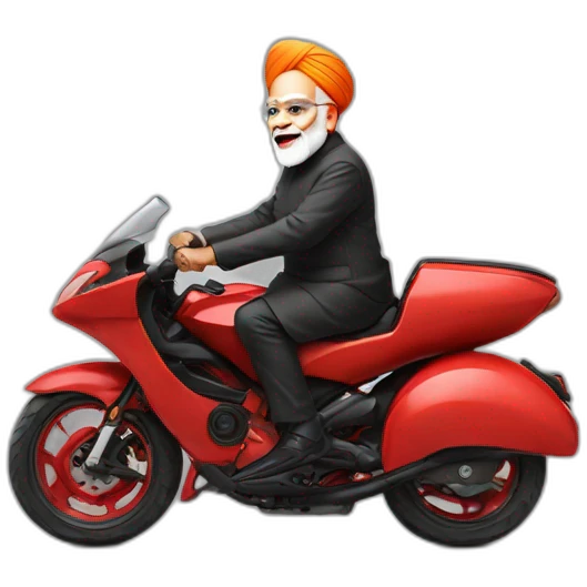 Modi ji riding supra emoji