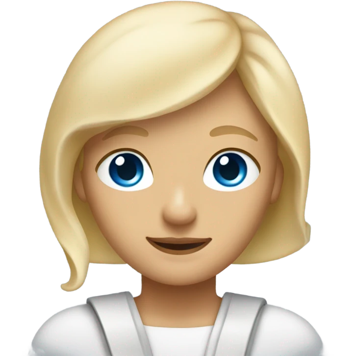 Piadina with blond hairs and blue eyes  emoji