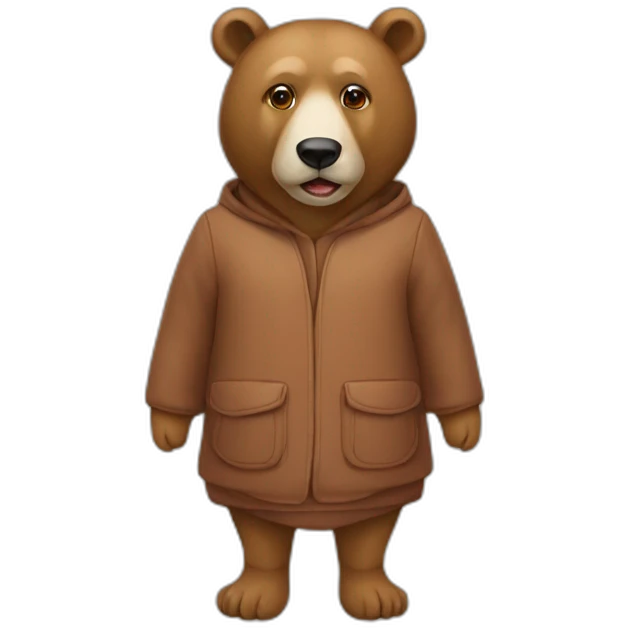 oso pardo vestido de salchicha emoji