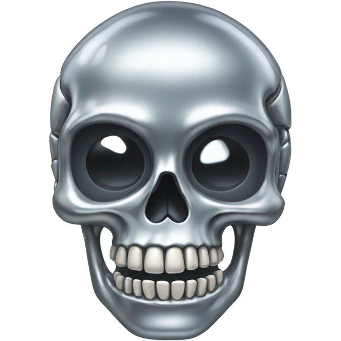 Skeleton made out of chrome  emoji