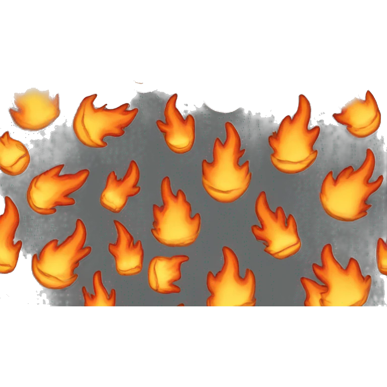 case covered in flames emoji