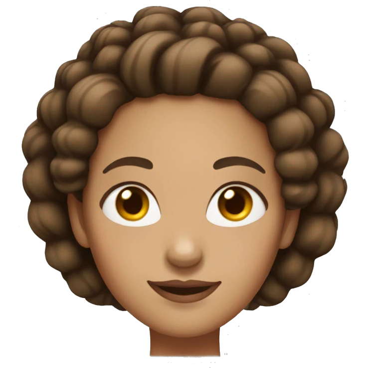 woman with brown hair, light skin and with a special hairstyle like a bun emoji