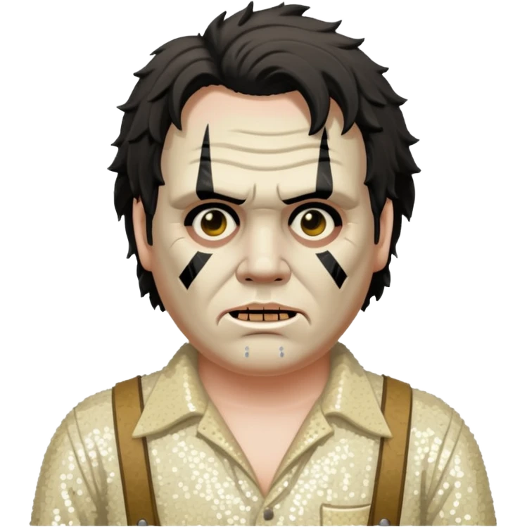 Leatherface with ivory sequin outfit emoji