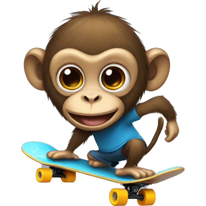 Monkey on a skateboard  emoji