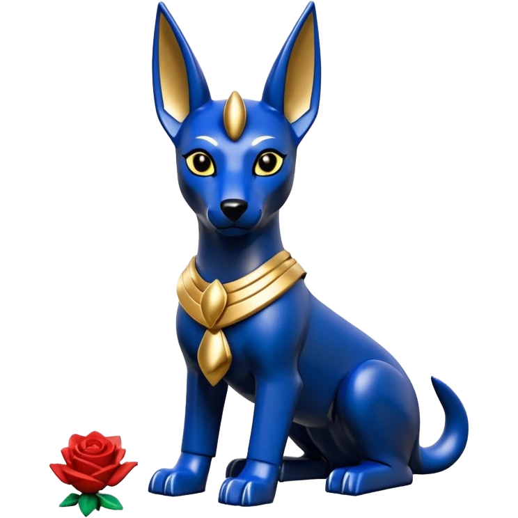  Short-eared Lego Black lapis rosegold beautiful female anubis puppy floor statue posed  emoji